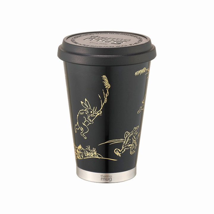 【漆】蒔絵 モバイルタンブラー ミニ|URUSHI MAKIE MOBILE TUMBLER MINI(鳥獣戯画 黒)