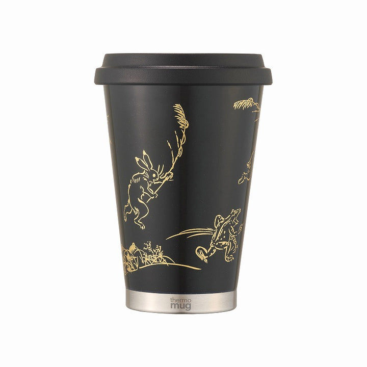 【漆】蒔絵 モバイルタンブラー ミニ|URUSHI MAKIE MOBILE TUMBLER MINI(鳥獣戯画 黒)