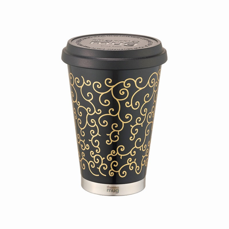 【漆】蒔絵 モバイルタンブラー ミニ|URUSHI MAKIE MOBILE TUMBLER MINI(唐草 黒)