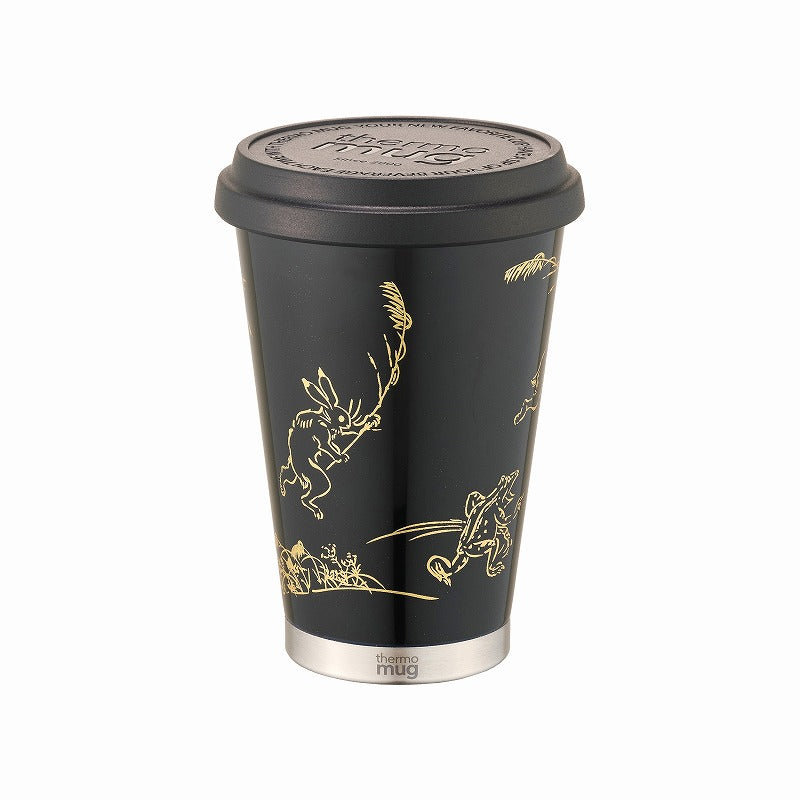 【漆】蒔絵 モバイルタンブラー ミニ｜URUSHI MAKIE MOBILE TUMBLER MINI（鳥獣戯画 黒）
