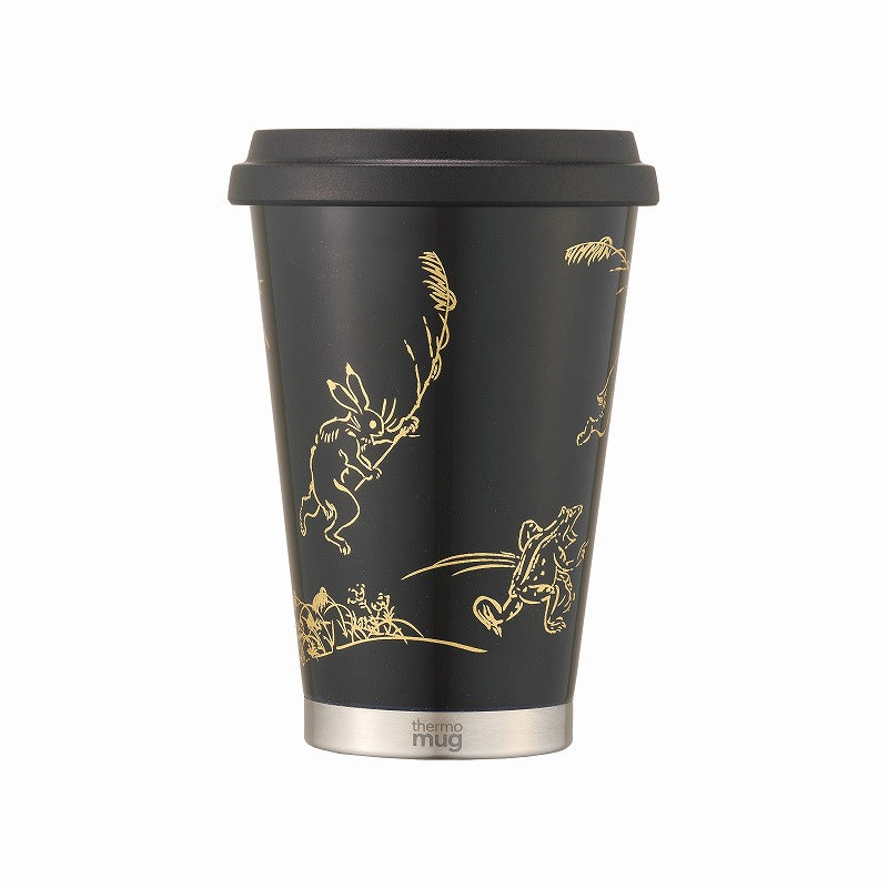 【漆】蒔絵 モバイルタンブラー ミニ｜URUSHI MAKIE MOBILE TUMBLER MINI（鳥獣戯画 黒）