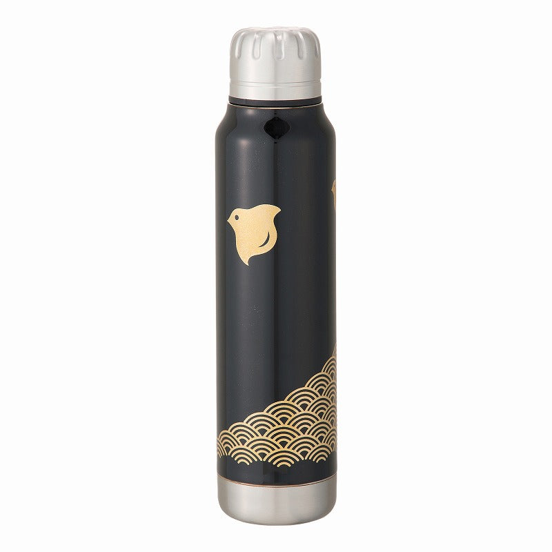 【漆】蒔絵 アンブレラボトル｜URUSHI MAKIE UMBRELLA BOTTLE（波千鳥 黒）