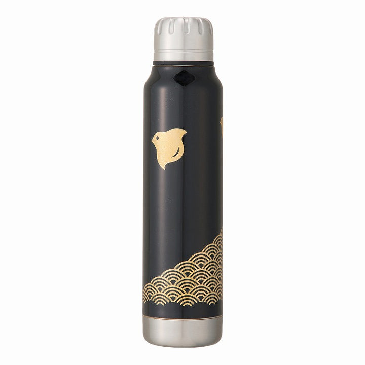 【漆】蒔絵 アンブレラボトル｜URUSHI MAKIE UMBRELLA BOTTLE（波千鳥 黒）