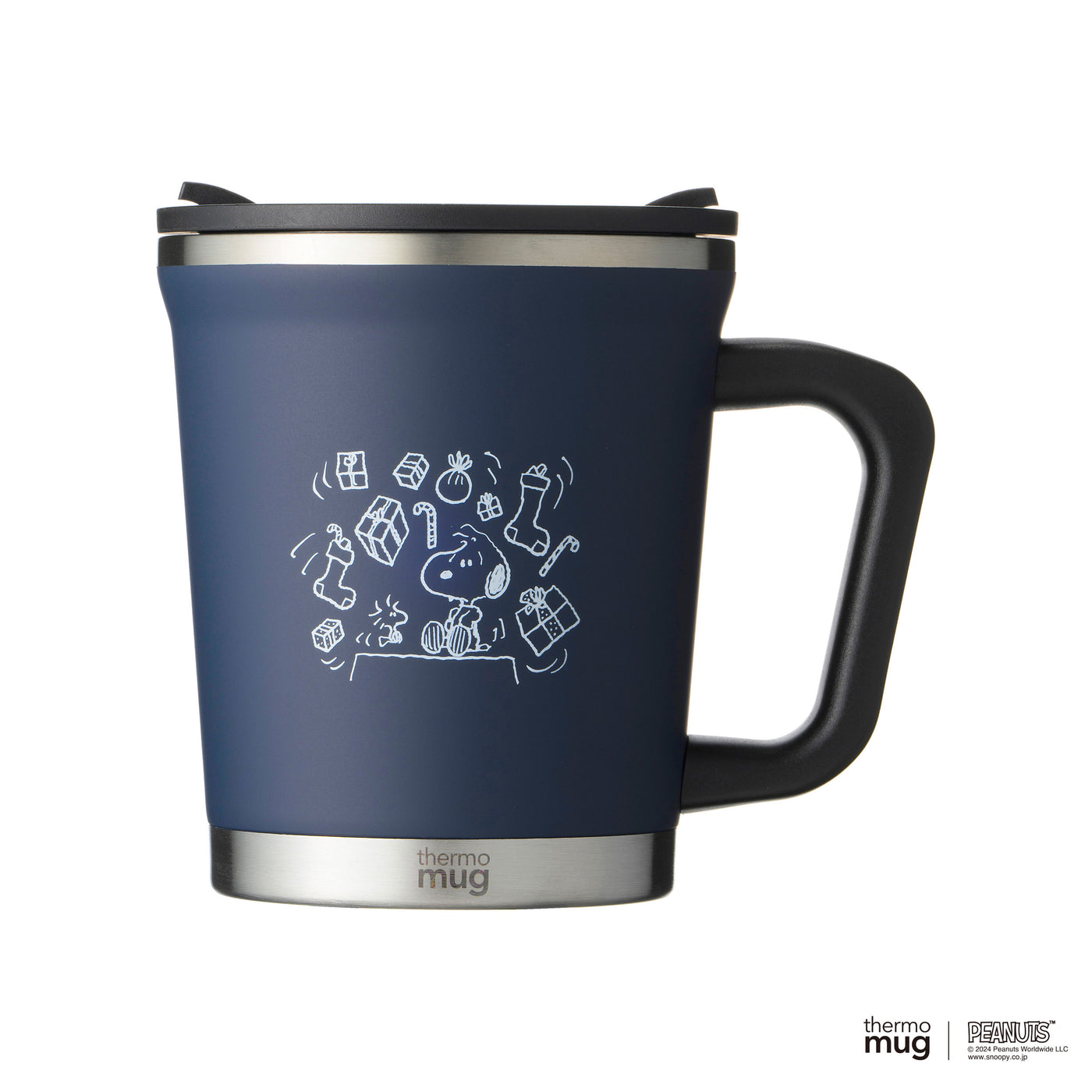 ダブルマグ ピーナッツ ネイビー ｜DOUBLEMUG PEANUTS NAVY (PIT-A-PAT)