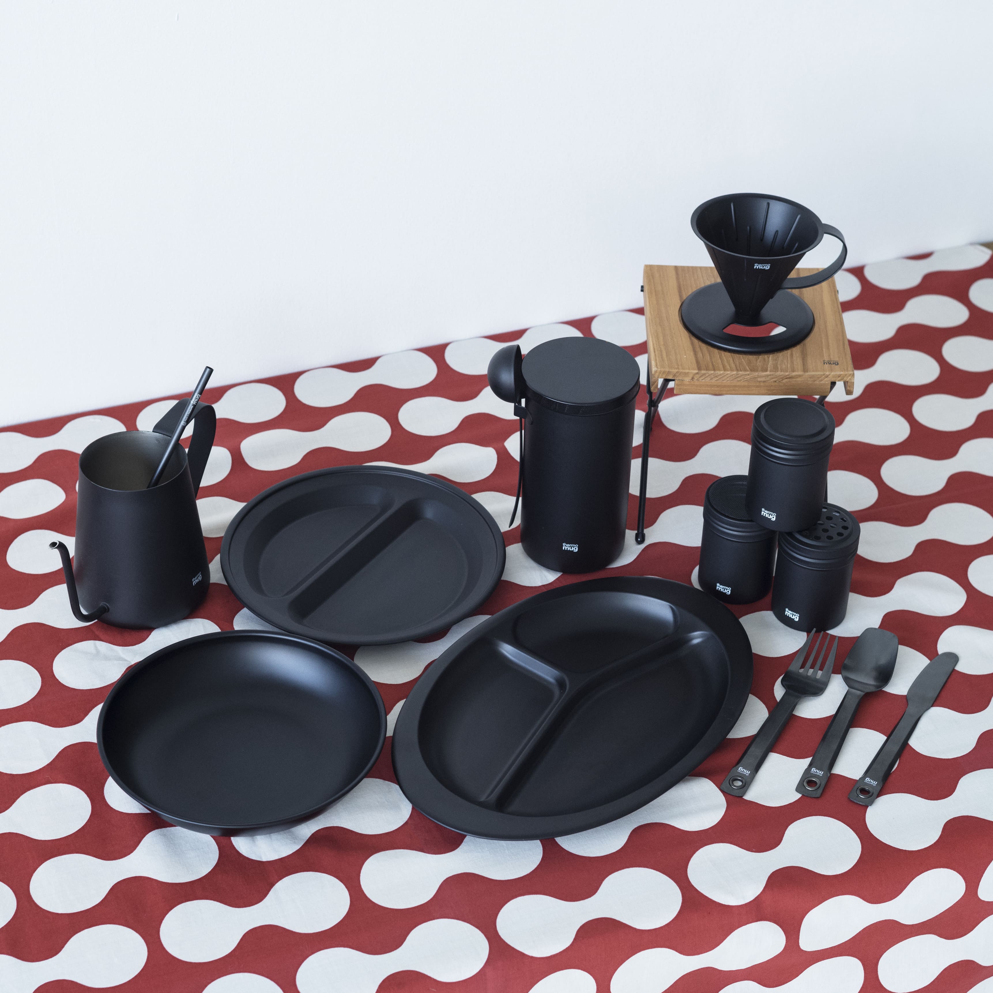  プレート2種　６点セット　黒壺 燕】ランチプレートラウンド｜TSUBAME LUNCH PLATE ROUND（BLACK